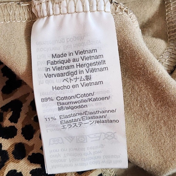 J. Crew Womens Everyday Leggings Cropped Pants Size Large Brown Black Leopard - Picture 5 of 6